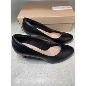 Collection by Clarks Black Pumps Heels Business Casual Comfort Soft Size 7.5
